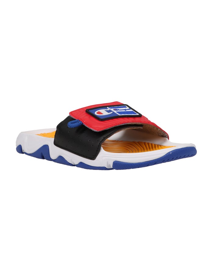 Champion Mens Slides NZ - Hyper C Wave White/Red ( 3920-RVPUO )